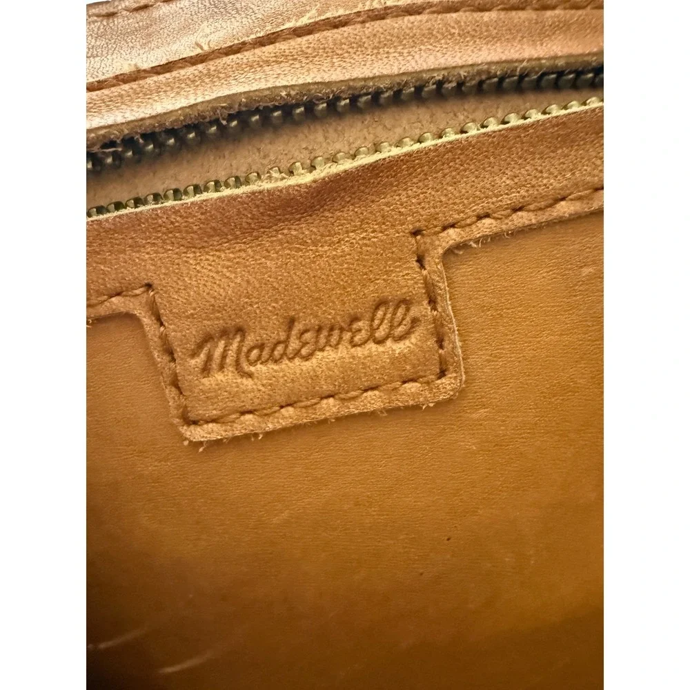 Madewell The Medium Transport Tote: Woven Leather Edition brown